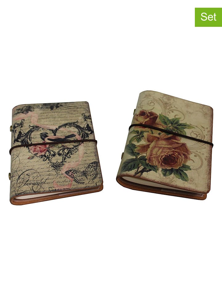 Anticline Notatniki (2 szt.) w kolorze kremowo-jasnoróżowym rozmiar: onesize