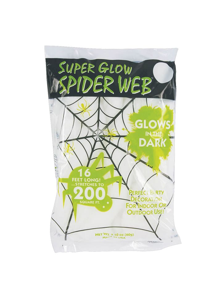 CHAKS Sztuczna pajęczyna "Glow in the Dark" w kolorze białym - 60 g rozmiar: onesize