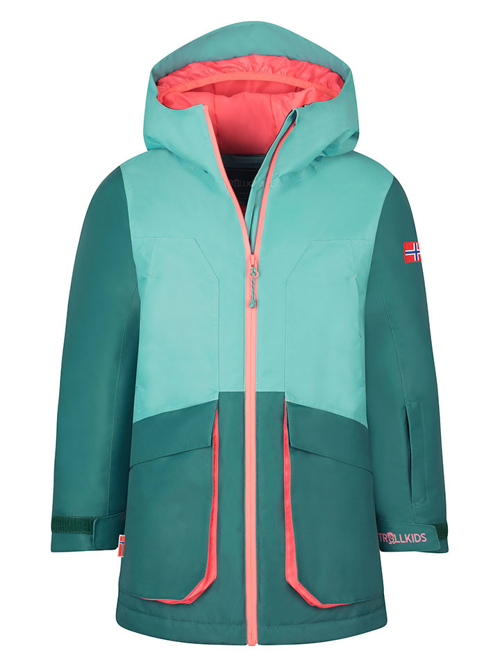 Trollkids Kurtka narciarska "Kongsberg" w kolorze turkusowym rozmiar: 98
