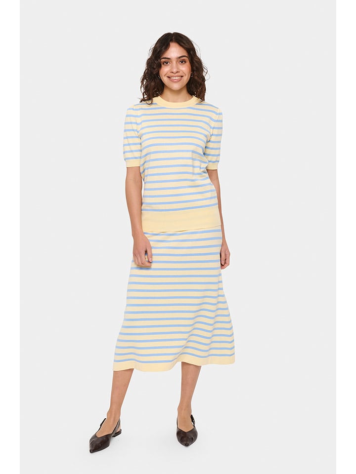 SAINT TROPEZ Koszulka dzianinowa w kolorze żółtym rozmiar: L