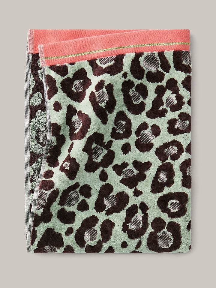 Staycation Ręczniki "Terry" w kolorze miętowo-brązowo-różowym do rąk rozmiar: 50x70 cm