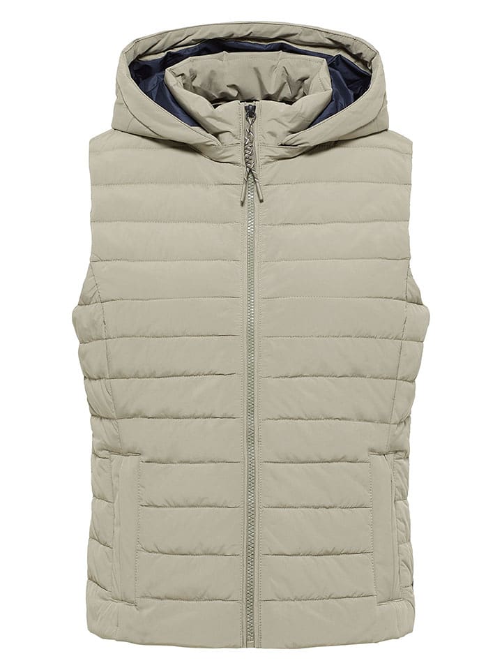 ELBSAND Kamizelka pikowana "Cara" w kolorze beżowym rozmiar: M