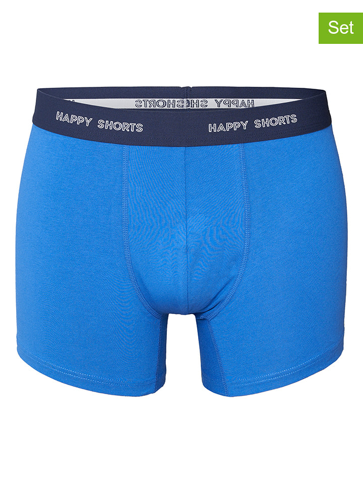 Happy Shorts Bokserki (3 pary) w kolorze niebieskim i szarym rozmiar: XL