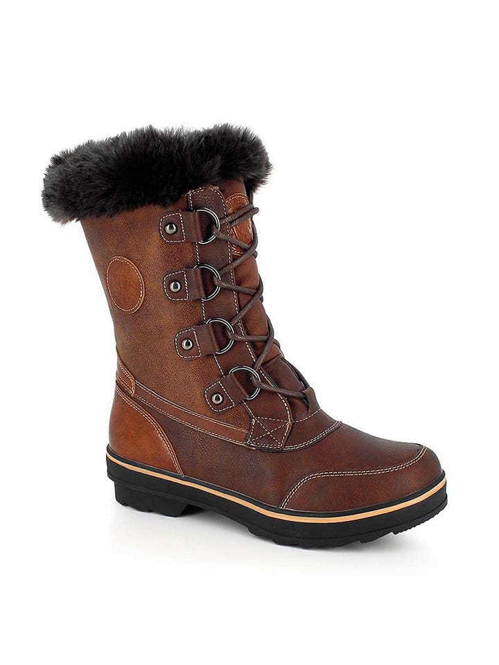 Kimberfeel Kozaki zimowe "Megeve" w kolorze brązowym rozmiar: 39