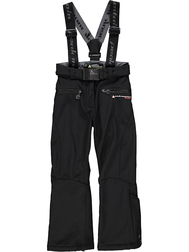 Peak Mountain Softshellowe spodnie narciarskie w kolorze czarnym rozmiar: 98