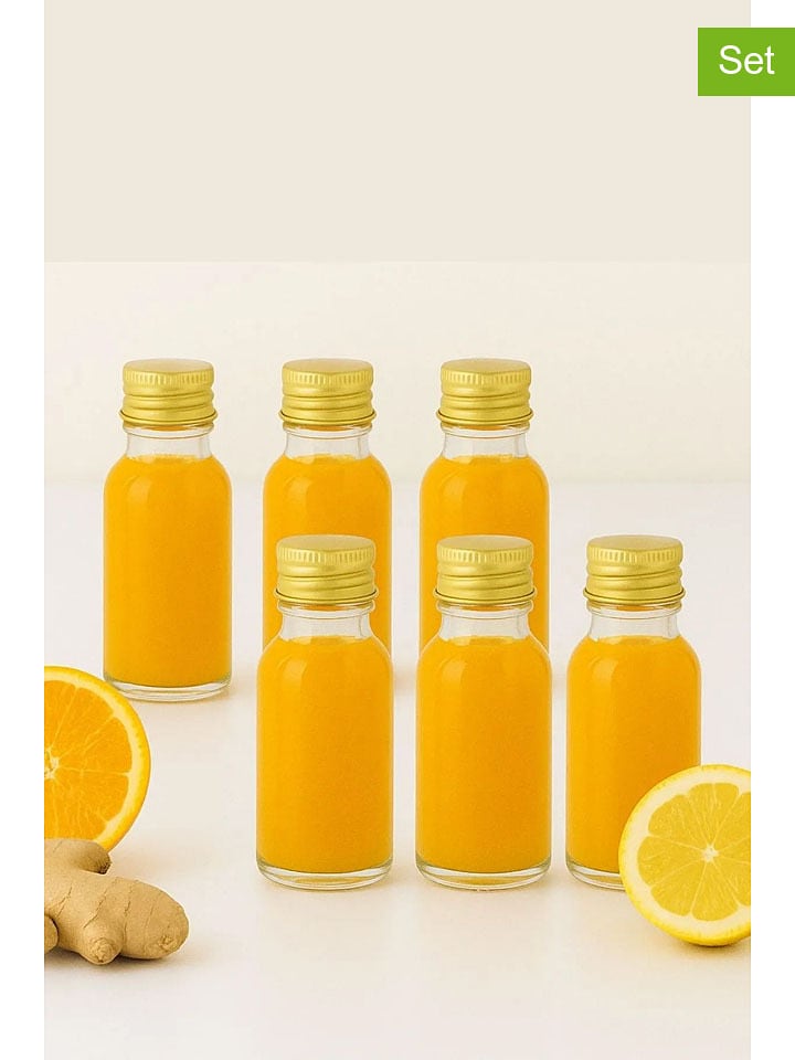 Hermia Butelki (6 szt.) w kolorze złotym do shotów - 100 ml rozmiar: onesize