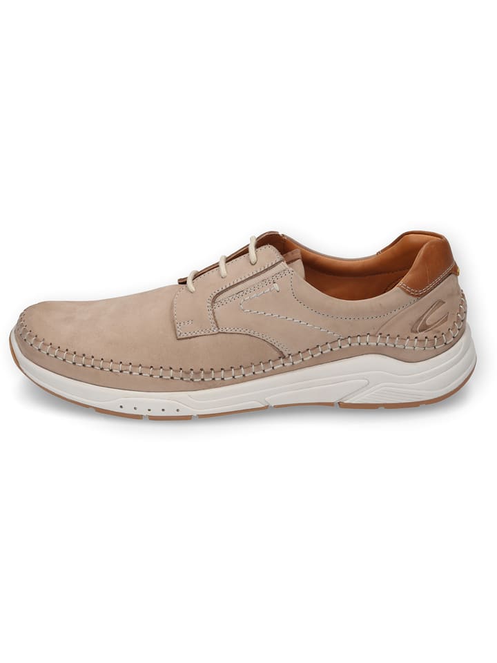 Camel Active Skórzane sneakersy "Fog" w kolorze szarobrązowym rozmiar: 44