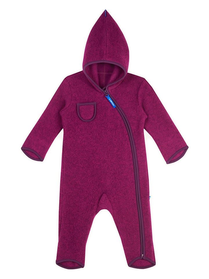 finkid Rampers "Puku wool" w kolorze czerwonym rozmiar: 70/80