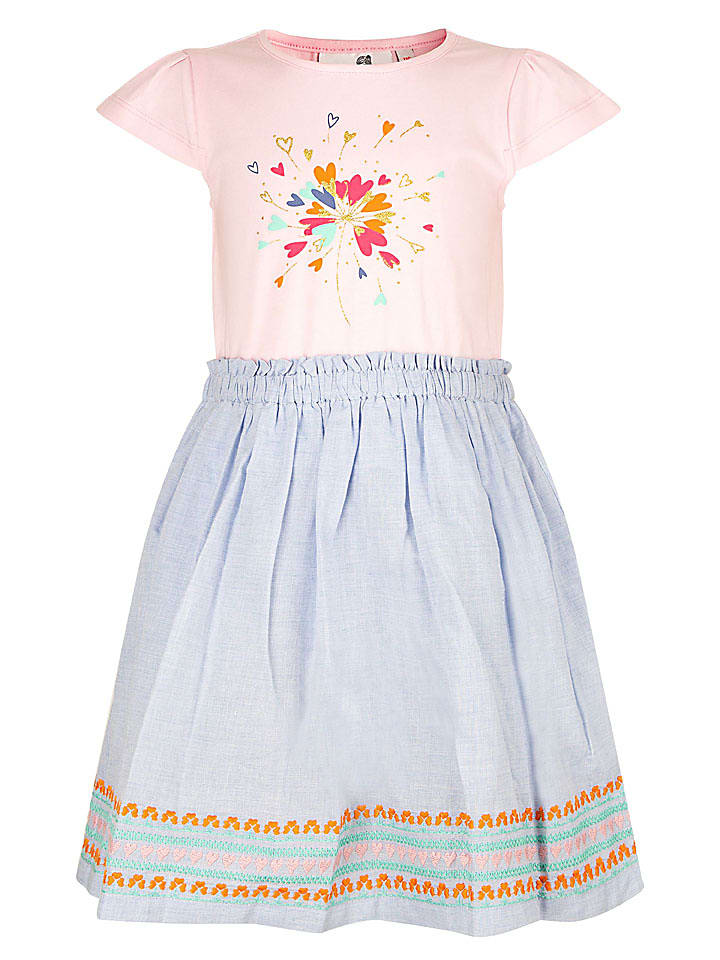 happy girls by Eisend Sukienka w kolorze błękitno-jasnoróżowym rozmiar: 140