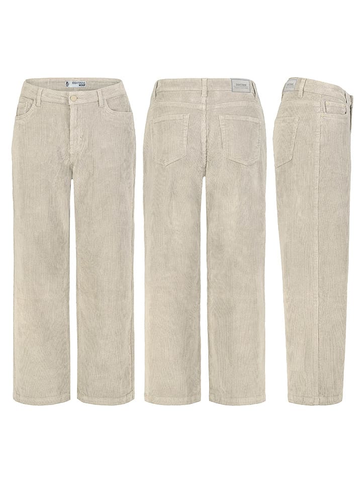 Eight2Nine Spodnie sztruksowe w kolorze kremowym rozmiar: M