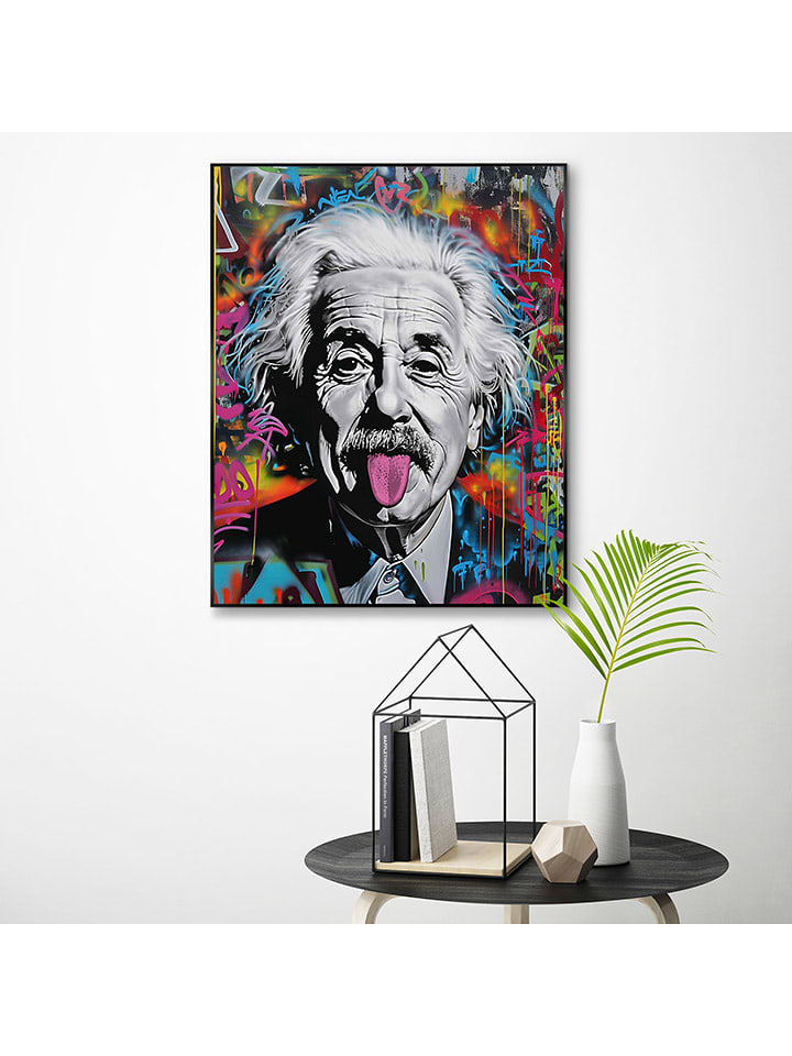 Orangewallz Druk artystyczny "Einstein Tongue" w ramce rozmiar: 40x50 cm