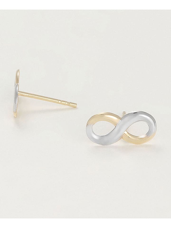 OR ÉCLAT Złote kolczyki-wkrętki "Infinity" rozmiar: onesize