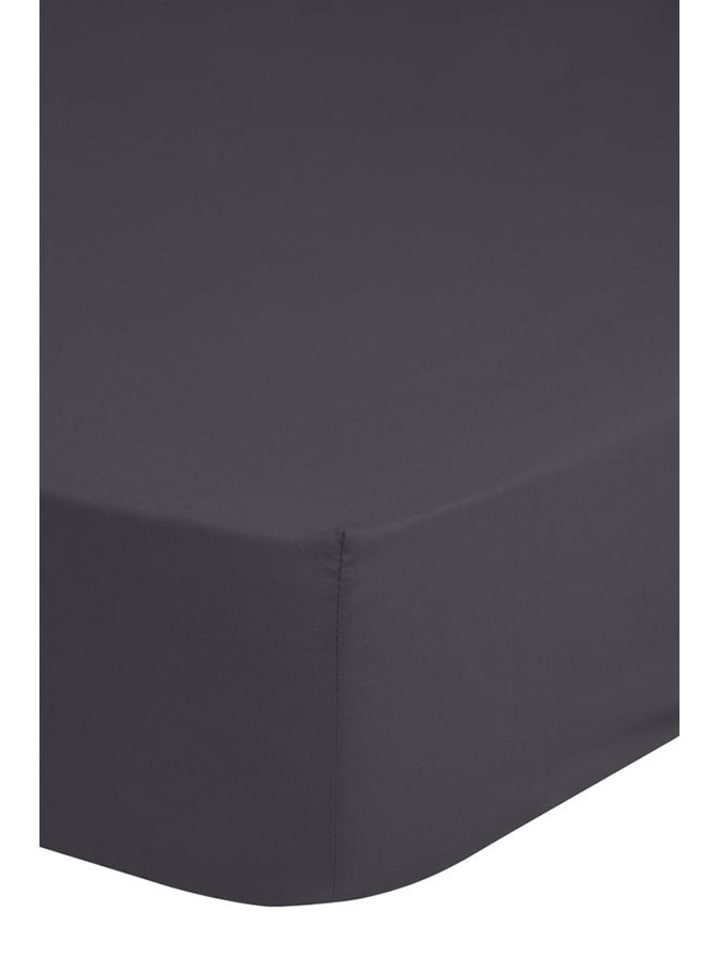 Good Morning Prześcieradło "Good Morning" w kolorze antracytowym na gumce rozmiar: 80x200 cm