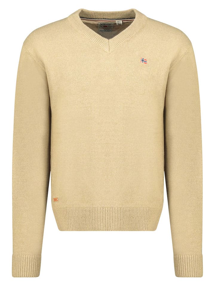 Geographical Norway Sweter "Froste" w kolorze kremowym rozmiar: XXL