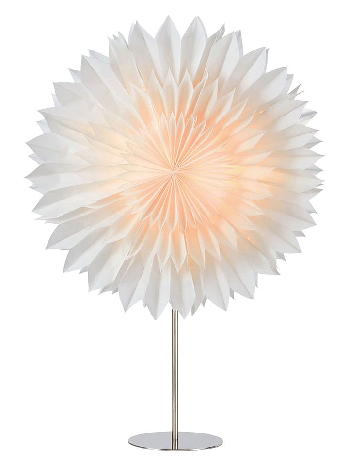 Marksljöd Lampa stołowa "Solina" w kolorze biało-srebrnym - 48 x 75 x 16 cm rozmiar: onesize