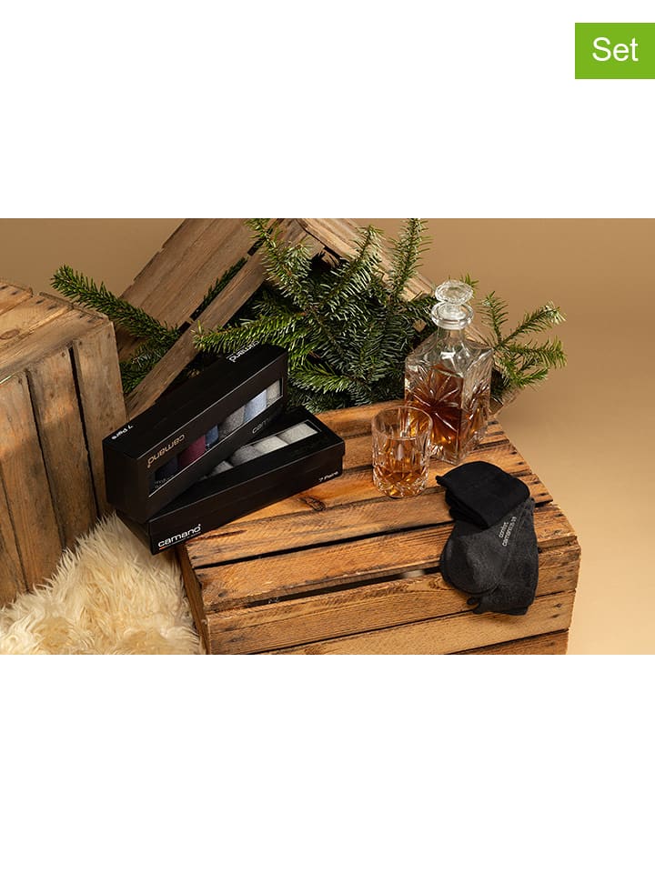 camano Skarpety (7 par) w kolorze szarym ze wzorem rozmiar: 43-46