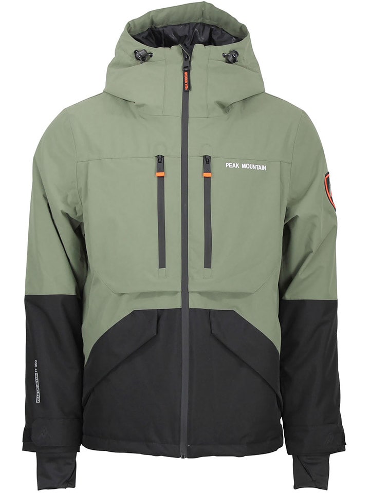 Peak Mountain Kurtka narciarska "Cesna" w kolorze oliwkowo-czarnym rozmiar: XL