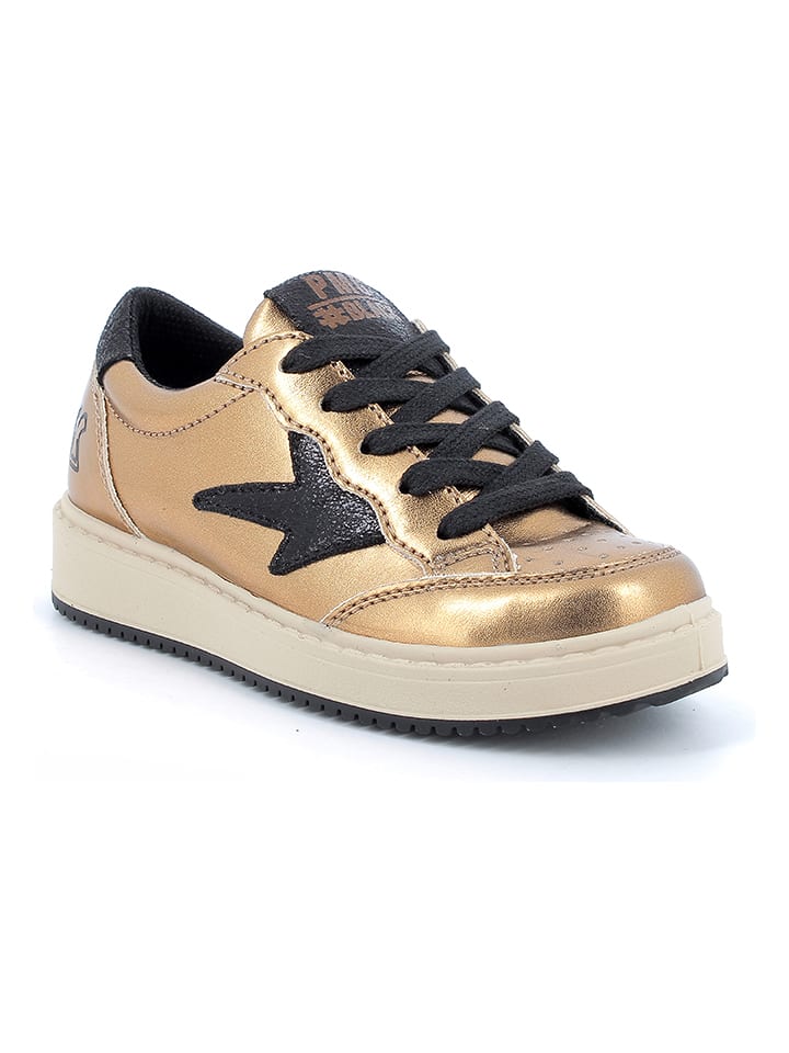 Primigi Skórzane sneakersy w kolorze złotym rozmiar: 33