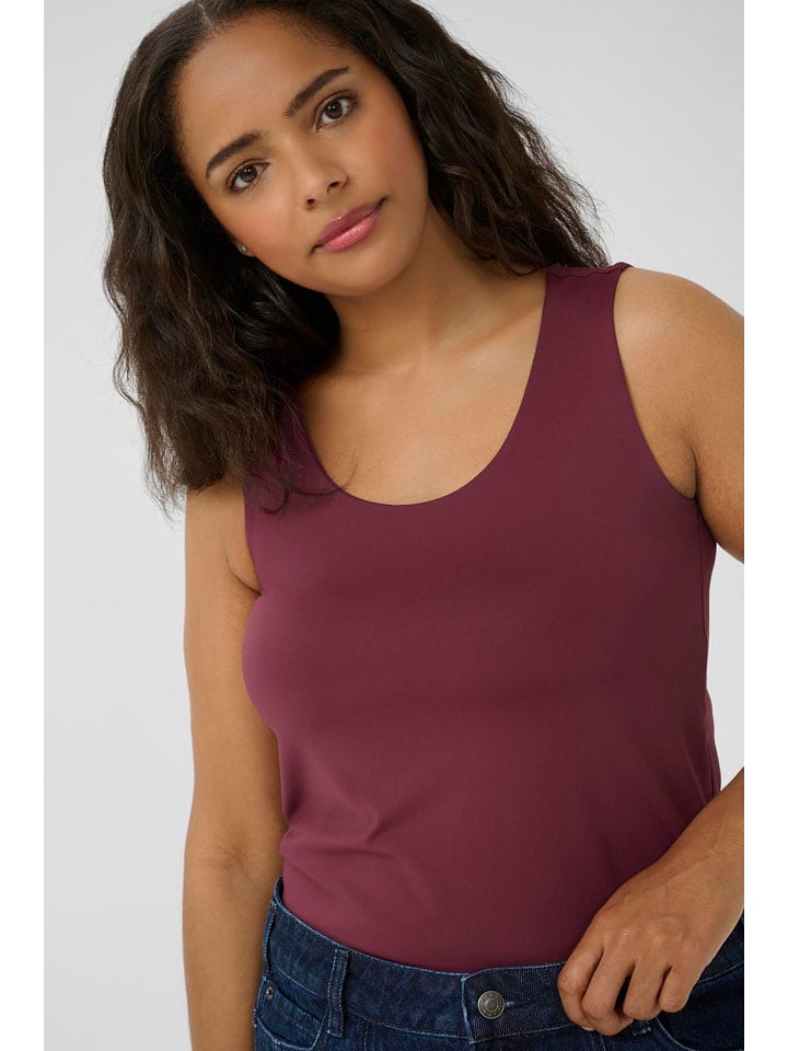 KAFFE curve Top "Erina" w kolorze bordowym rozmiar: XL