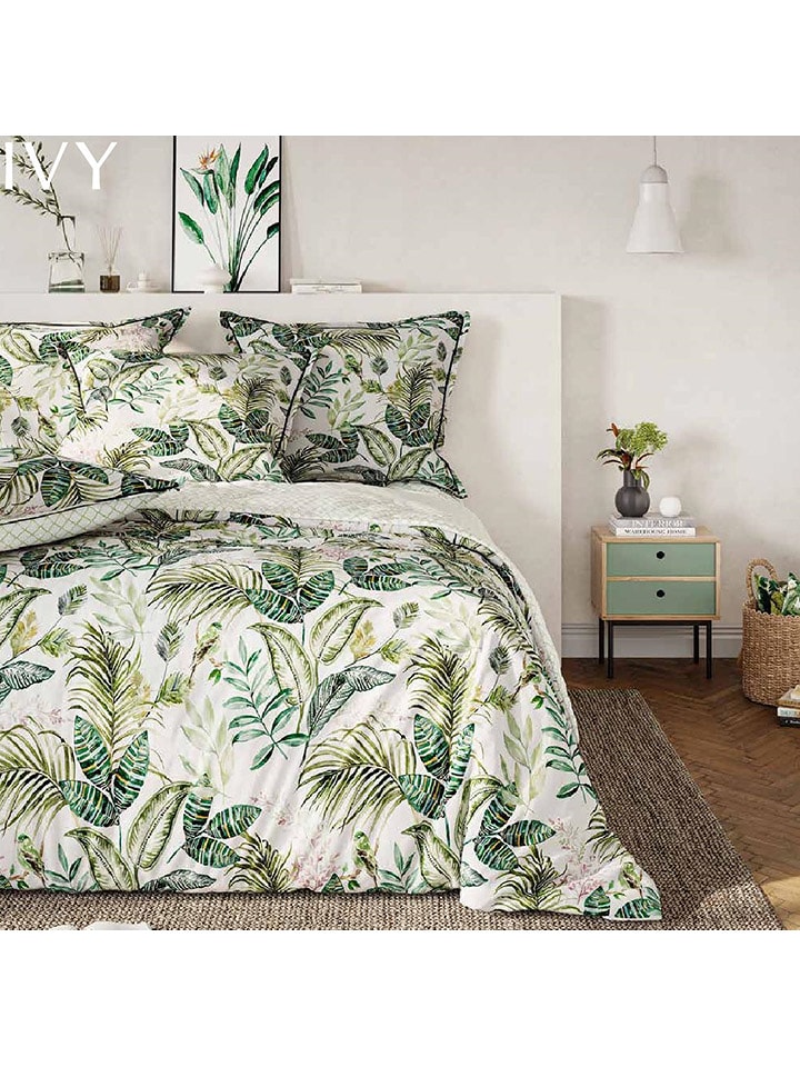 Passion dElly Komplet pościeli "Ivy" w kolorze zielono-białym rozmiar: 200x200 cm
