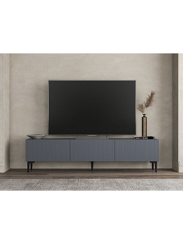 Scandinavia Concept Szafka RTV "Oscar" w kolorze antracytowym - 180 x 45 x 31,4 cm rozmiar: onesize