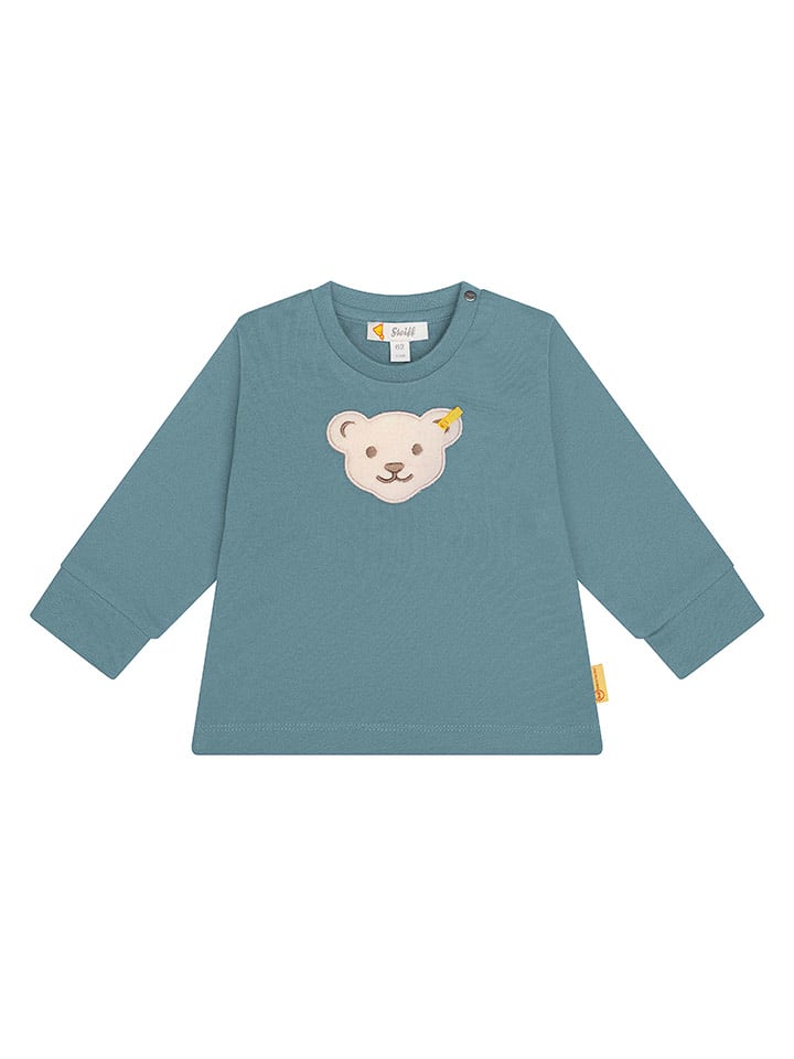 Steiff Koszulka w kolorze turkusowym rozmiar: 80