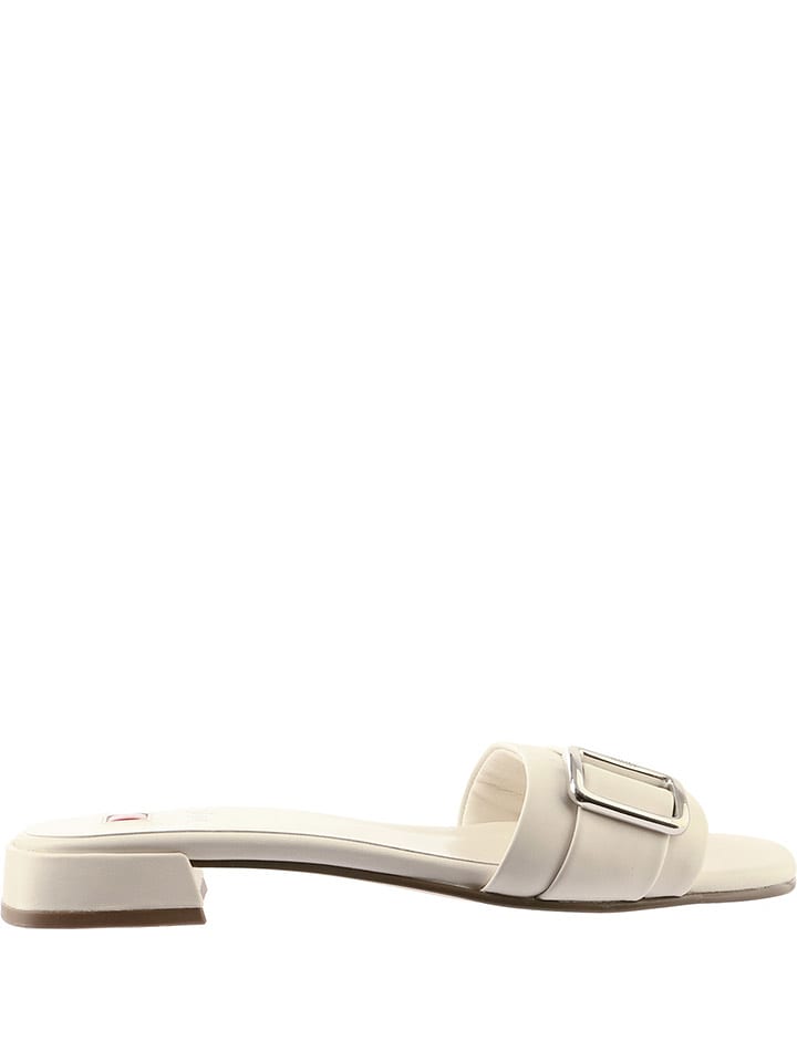 Högl Skórzane klapki "Eila" w kolorze kremowym rozmiar: 37