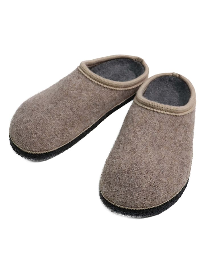 Kaiser Naturfellprodukte Kapcie wełniane w kolorze beżowym rozmiar: 41