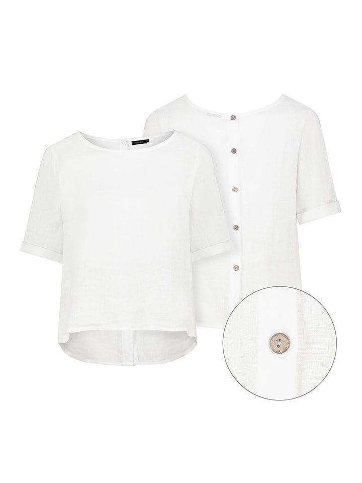 Eight2Nine Bluzka w kolorze białym rozmiar: M/L