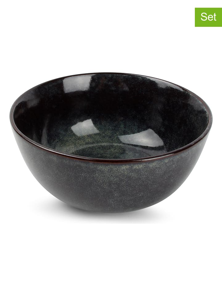 Salt and Pepper Miski (4 szt.) "Stitch" w kolorze zielono-niebieskim - wys. 6,5 x Ø 14 cm rozmiar: onesize