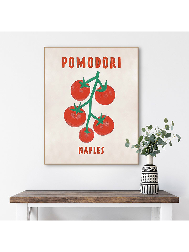 Orangewallz Druk artystyczny "Pomodori di Napoli" w ramce rozmiar: 40x50 cm