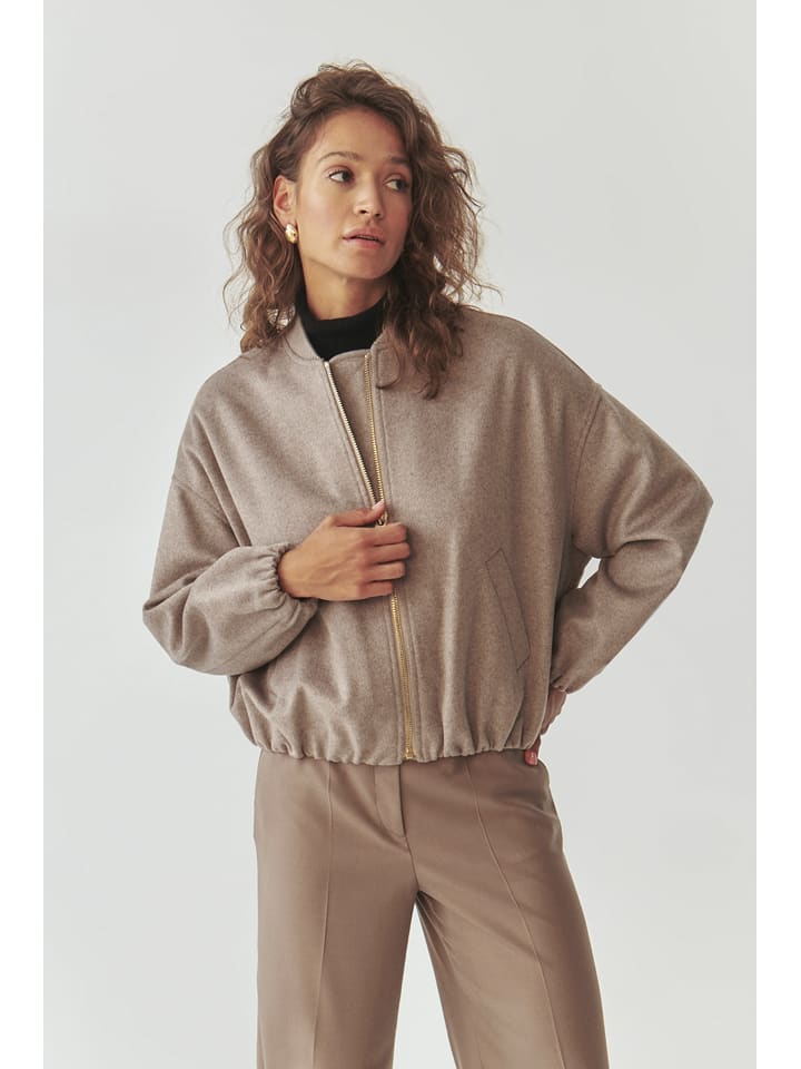 TATUUM Wełniana kurtka przejściowa "Sakali" w kolorze szarobrązowym rozmiar: L