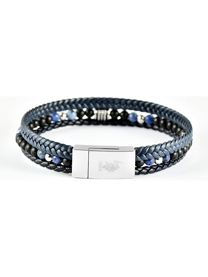 U.S. Polo Assn. Skórzana bransoletka w kolorze granatowym rozmiar: onesize
