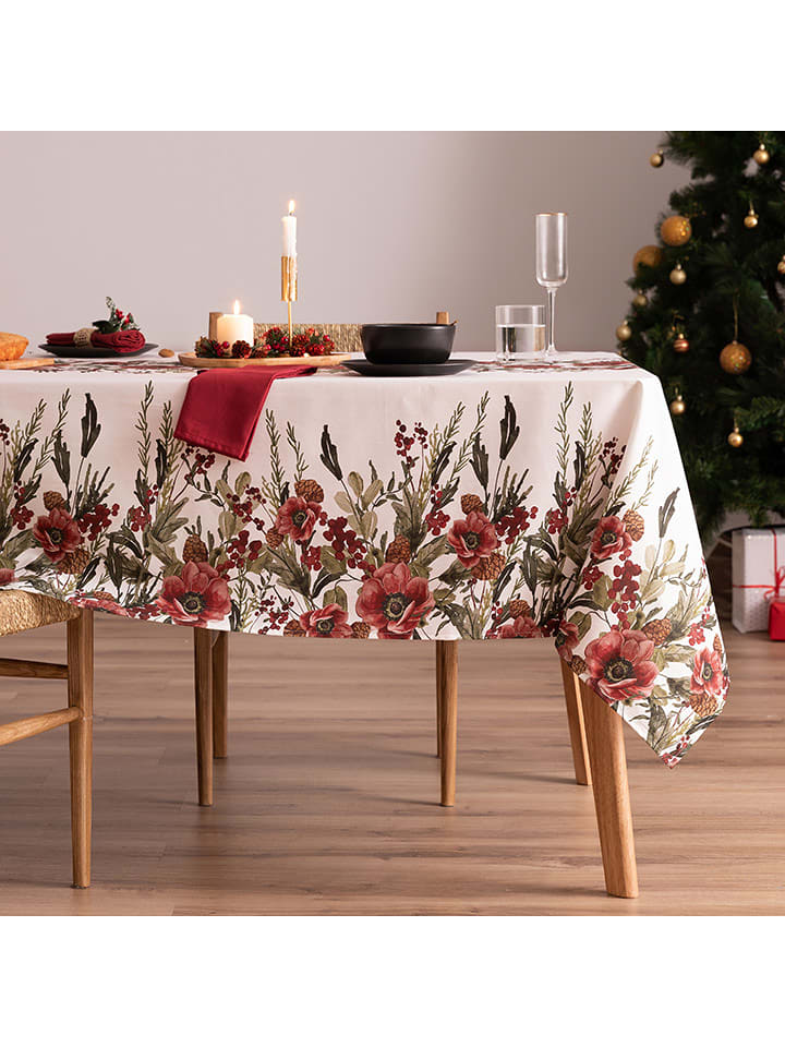 Mint Rugs Obrus "Christmas Angelo" w kolorze biało-czerwonym rozmiar: 155x240 cm