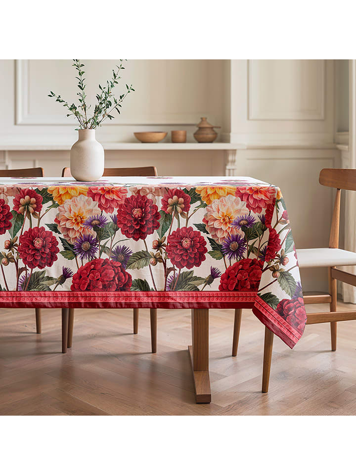 Mint Rugs Obrus "Floral And Tropical Darlin" w kolorze biało-czerwonym rozmiar: 155x200 cm