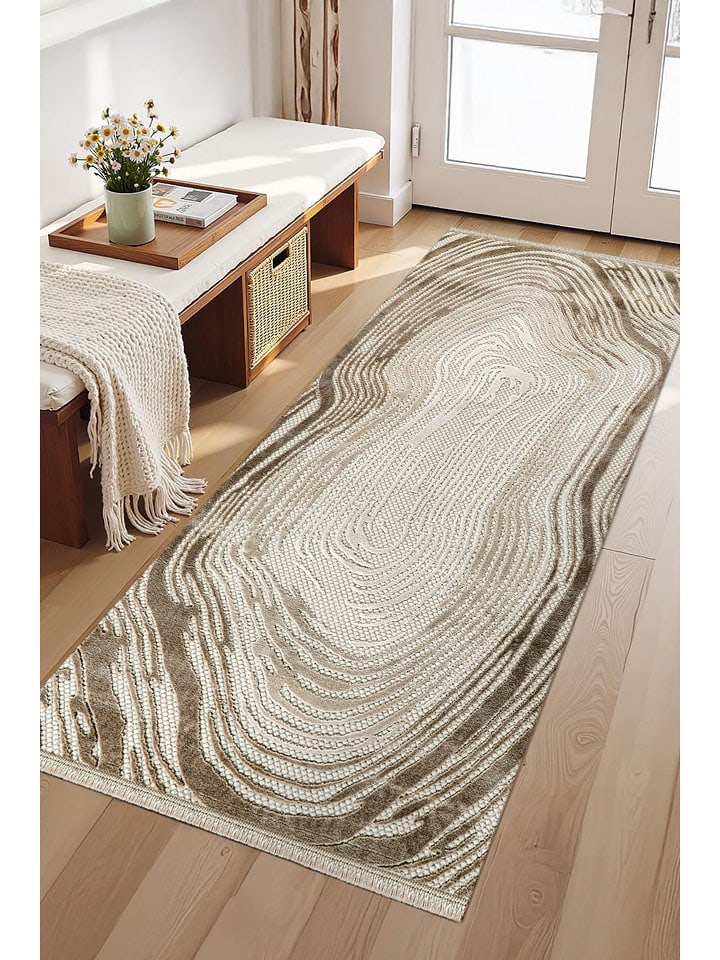 Conceptum Hypnose Dywan "Amorf - Ar001" w kolorze beżowym rozmiar: 100x200 cm