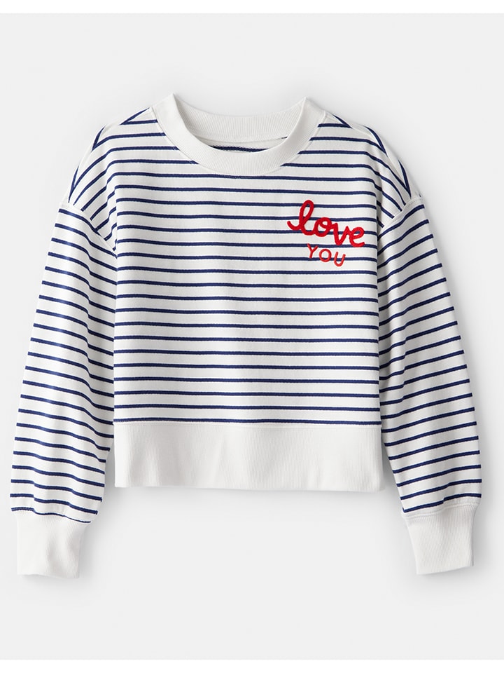 carter's Bluza w kolorze biało-granatowym rozmiar: 122