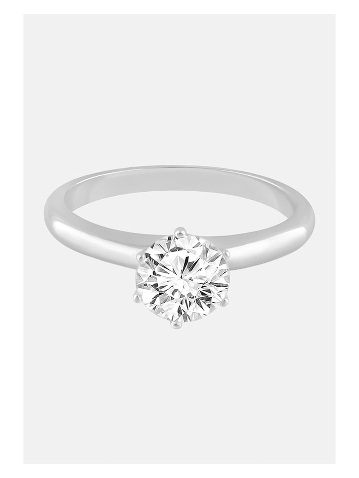 Diamonds lab grown Złoty pierścionek z diamentami rozmiar: 56