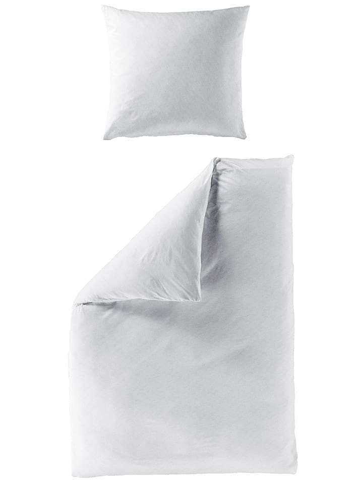 Bierbaum Komplet pościeli flanelowej w kolorze białym rozmiar: 155x220 cm