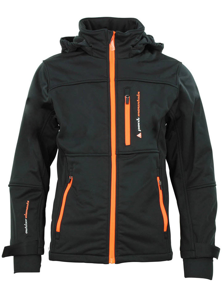 Peak Mountain Kurtka softshellowa w kolorze czarno-pomarańczowym rozmiar: 116