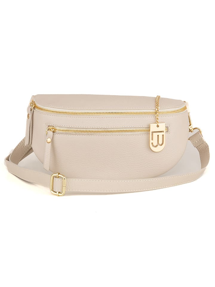 Lucca Baldi Skórzana torebka "Burano" w kolorze beżowym - 30 x 19 x 2 cm rozmiar: onesize