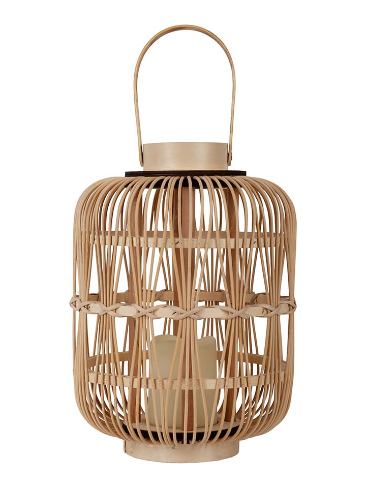 näve Lampa dekoracyjna LED "Korbinian" w kolorze beżowym - wys. 42,5 x Ø 31 cm rozmiar: onesize