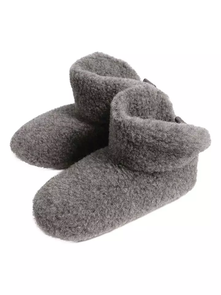 Kaiser Naturfellprodukte Kapcie "Kim" w kolorze szarym rozmiar: 42/43