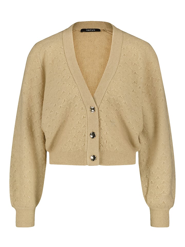 TAIFUN Kardigan w kolorze beżowym rozmiar: 42