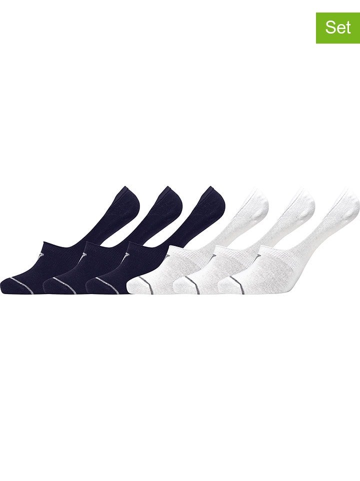 CR7 Skarpety-stopki (6 par ) w kolorze białym i granatowym rozmiar: 40-46