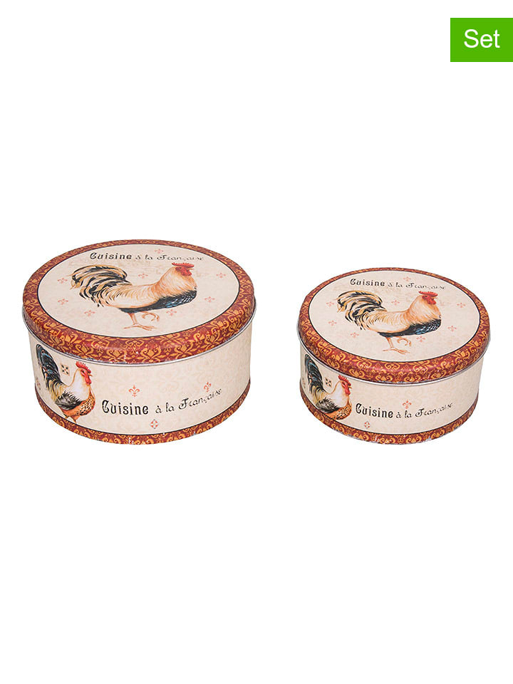 Anticline Pudełka (2 szt.) w kolorze kremowo-czerwonym rozmiar: onesize