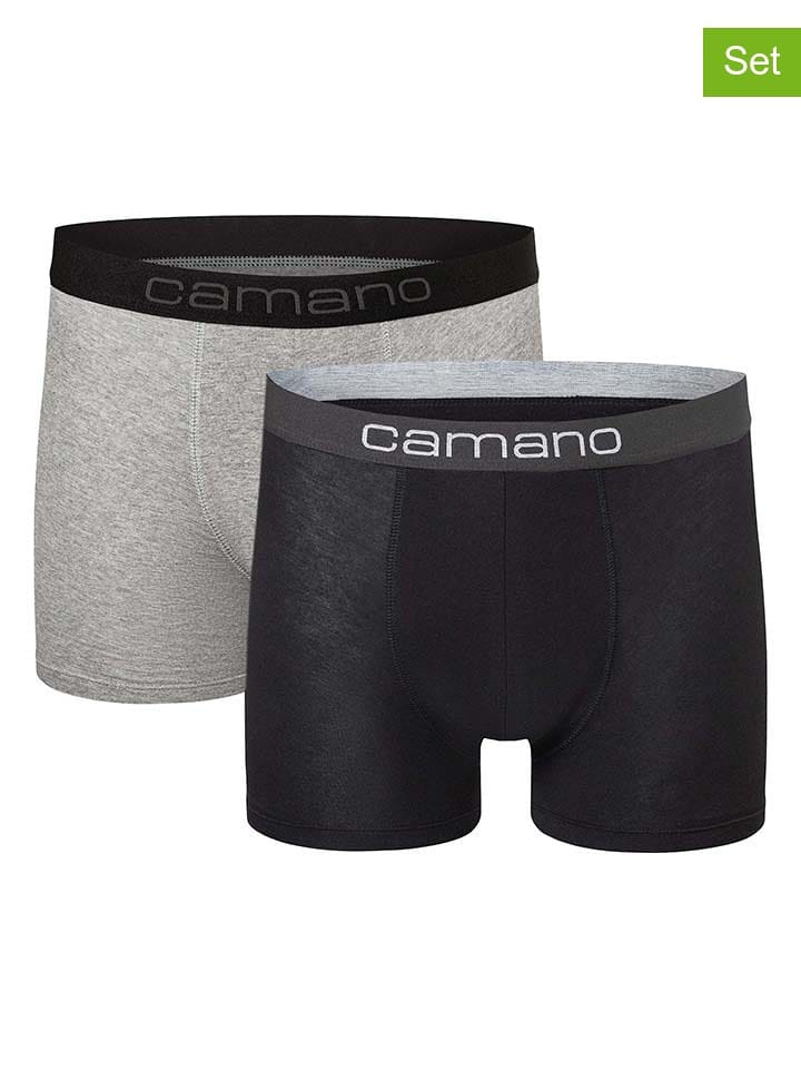 camano Bokserki (2 pary) w kolorze czarno-szarym rozmiar: M