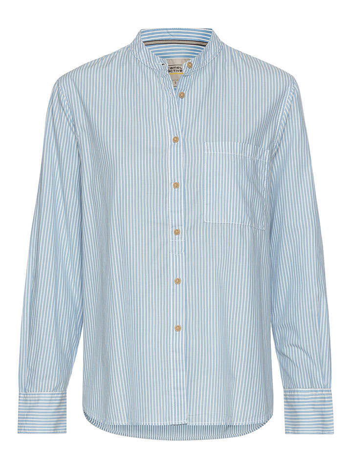 Camel Active Bluzka w kolorze błękitno-białym rozmiar: M