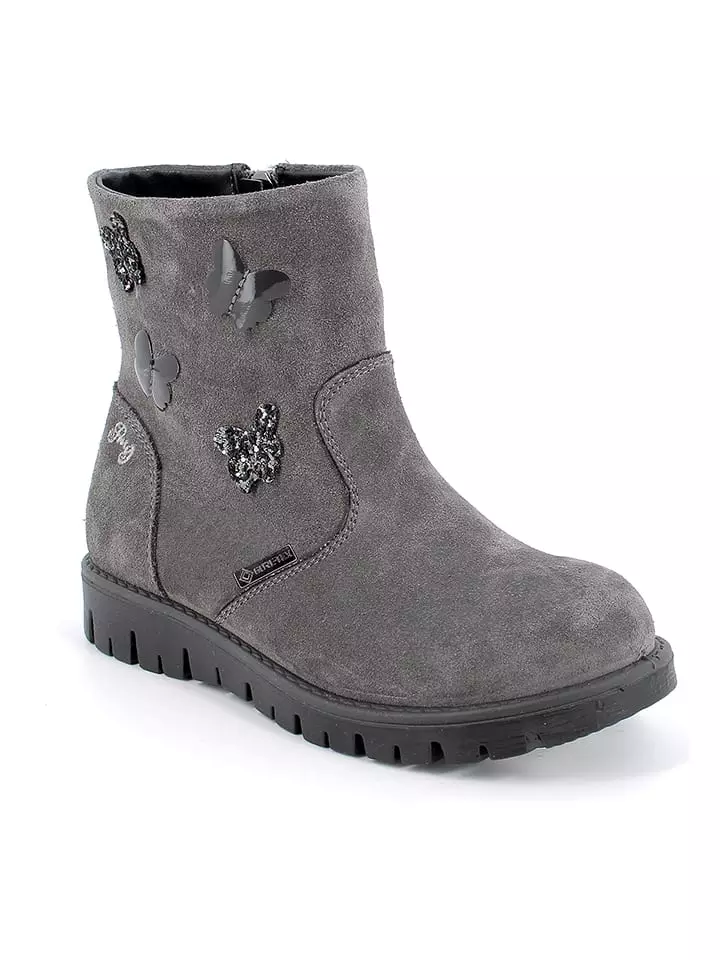 Primigi Skórzane botki w kolorze szarym rozmiar: 34