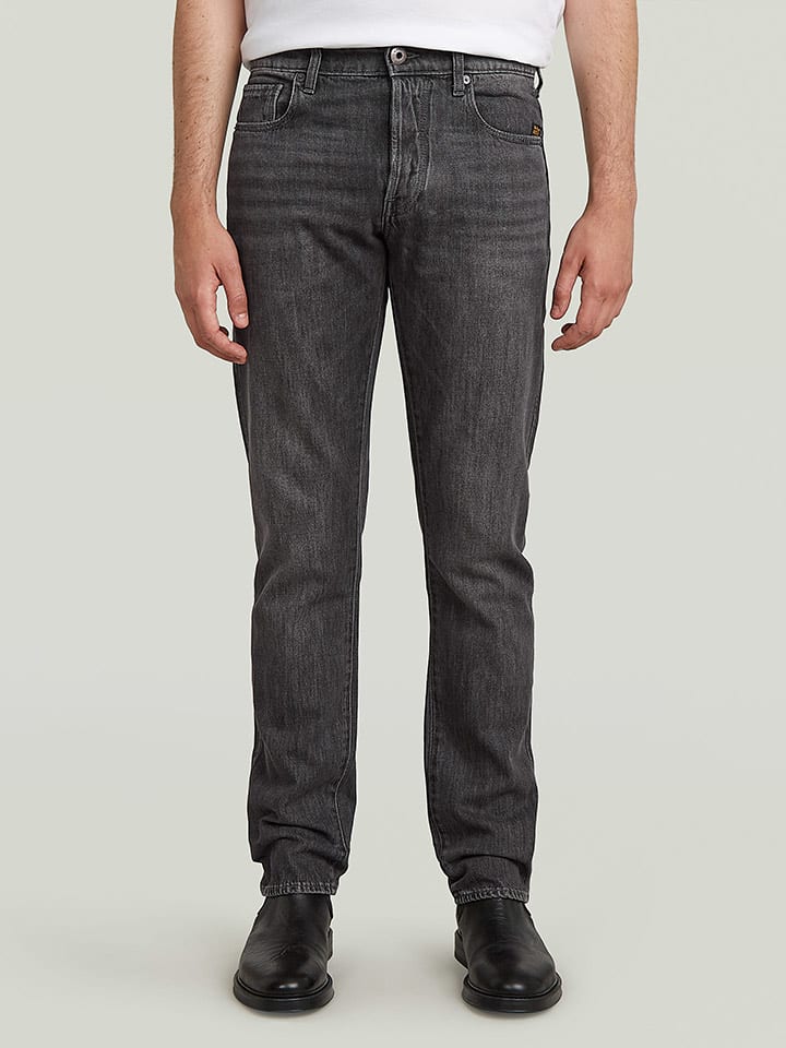 G-Star Dżinsy "3301" - Regular fit - w kolorze antracytowym rozmiar: W34/L34